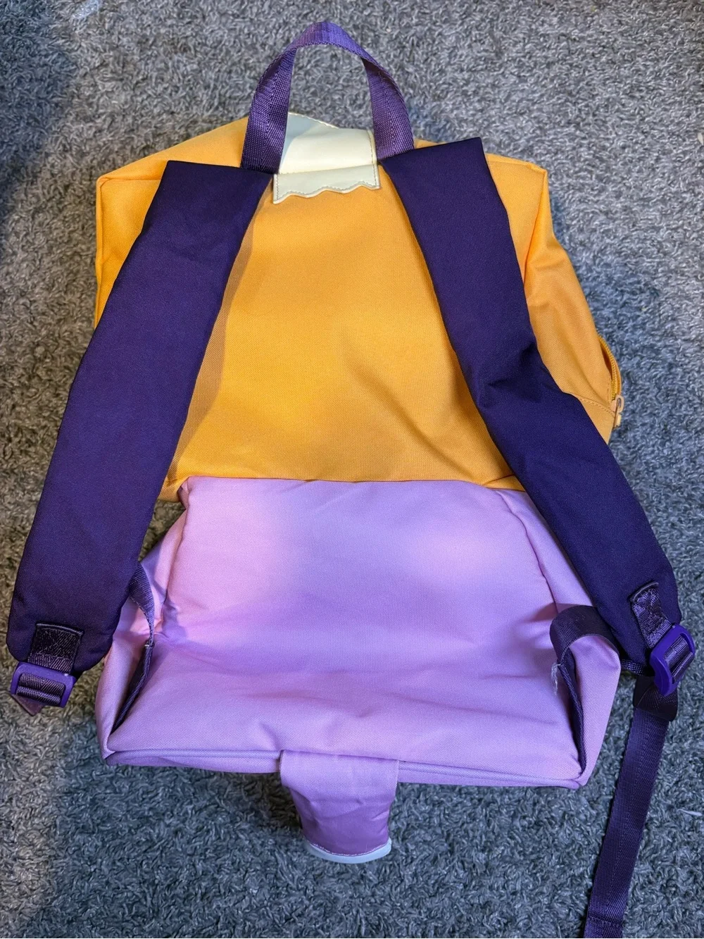 Foxy Lanky Box Cute Fox Backpack - Pink & Yellow